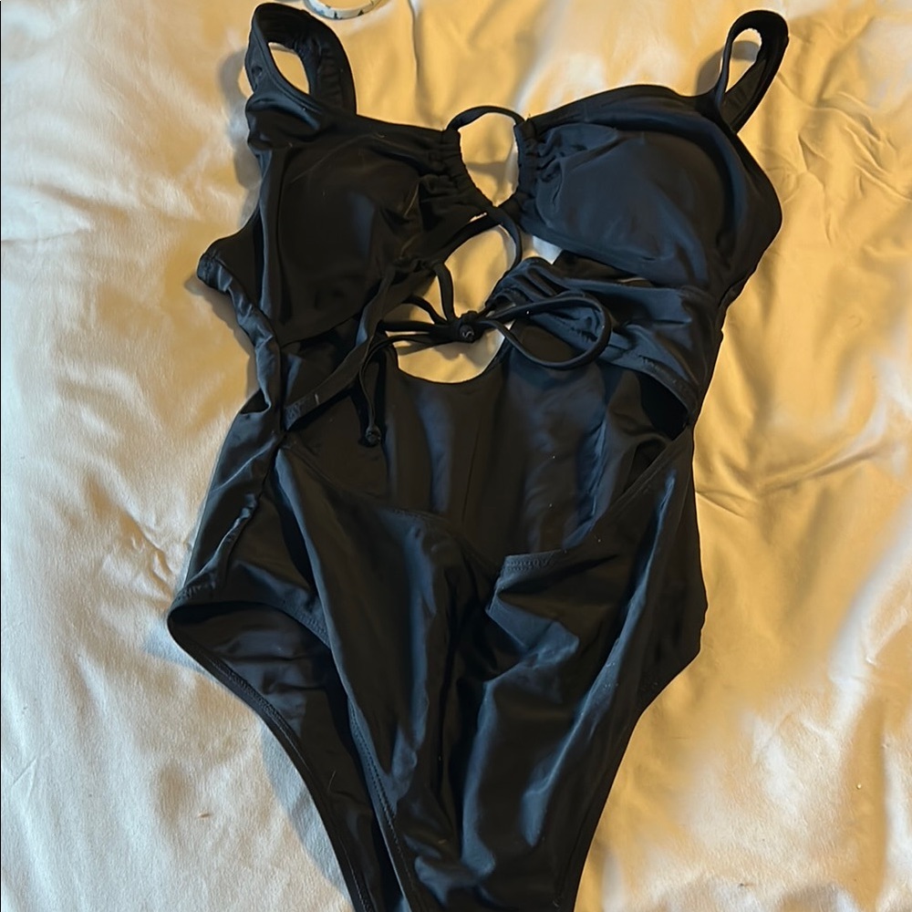 Stylish Black One-Piece Swimsuit